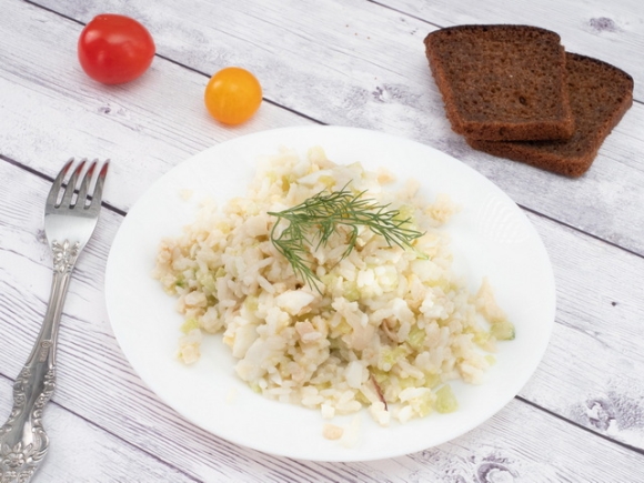 Салат Кальмар с рисом