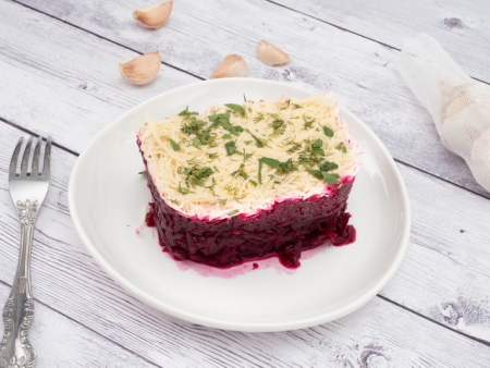 Cвекла с сыром и чесноком