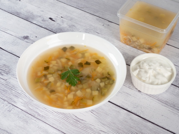 Рассольник со сметаной