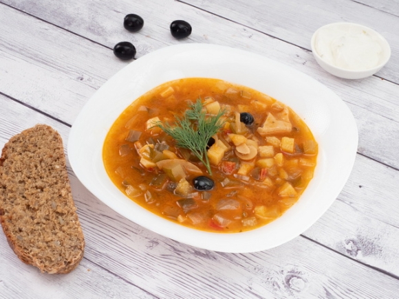 Cолянка грибная со сметаной