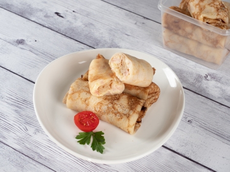 Блинчики с ветчиной и сыром Блинчики с ветчиной и сыром