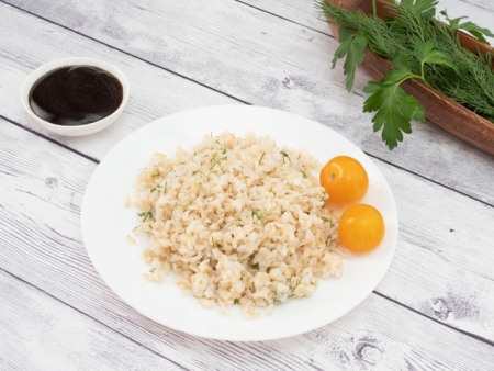 Рис здоровье с соусом барбекю