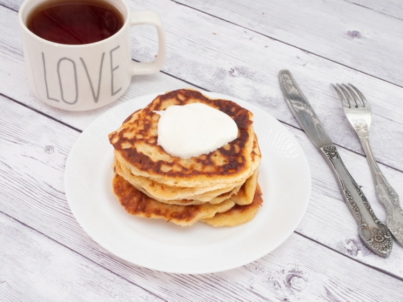 Оладьи с тыквой и сметаной